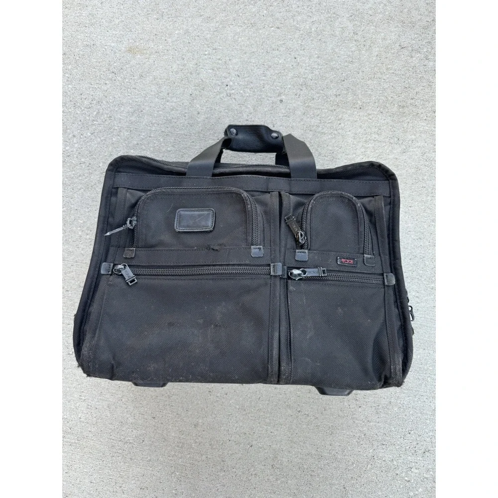 Tumi Alpha 2 Wheeled Briefcase Laptop Bag Carry-on Black Ballistic 26104DH